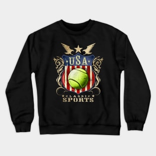 USA Classic vintage Tennis sports logo. Crewneck Sweatshirt